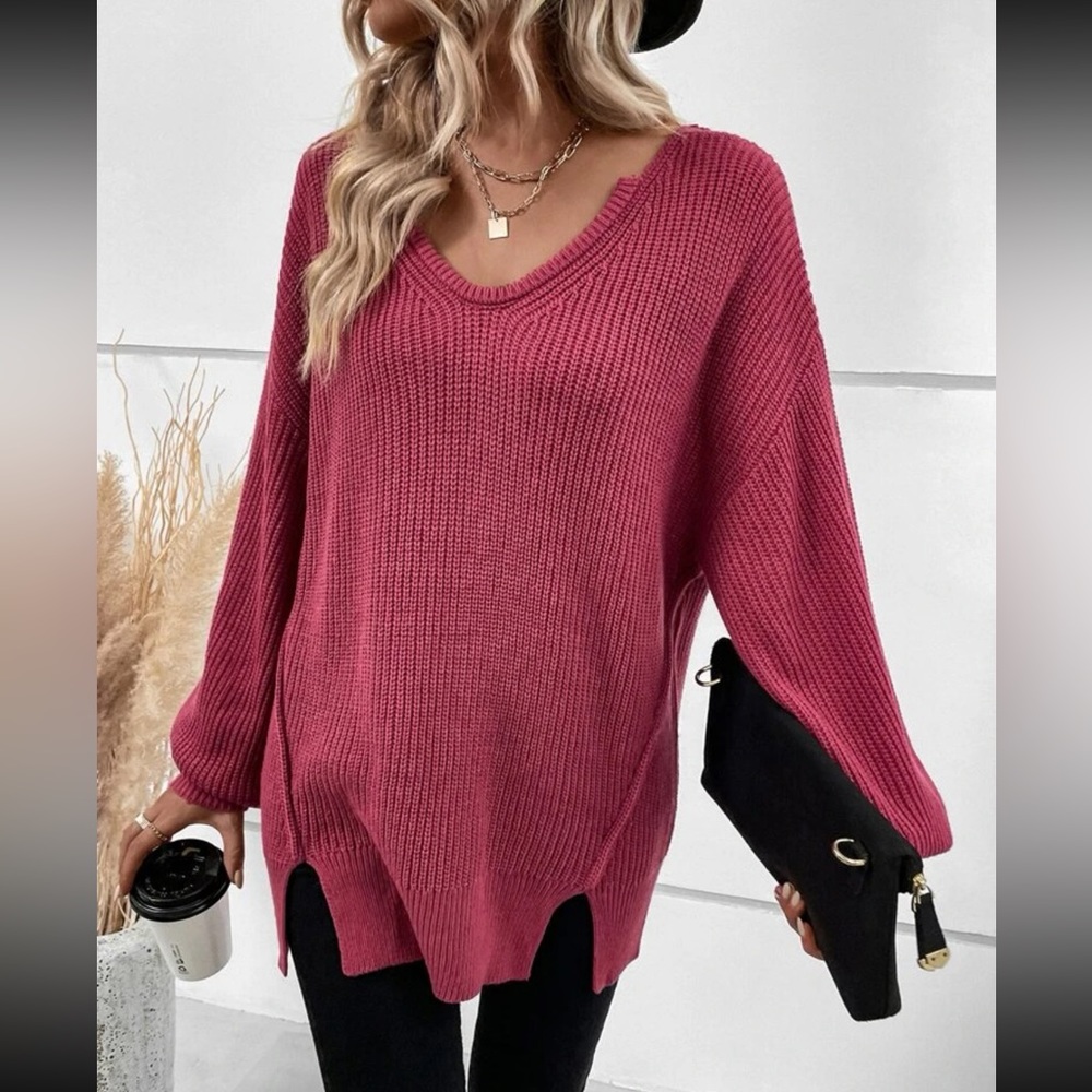 ⚡️Pinkish Red Sweater - Picture 2 of 4
